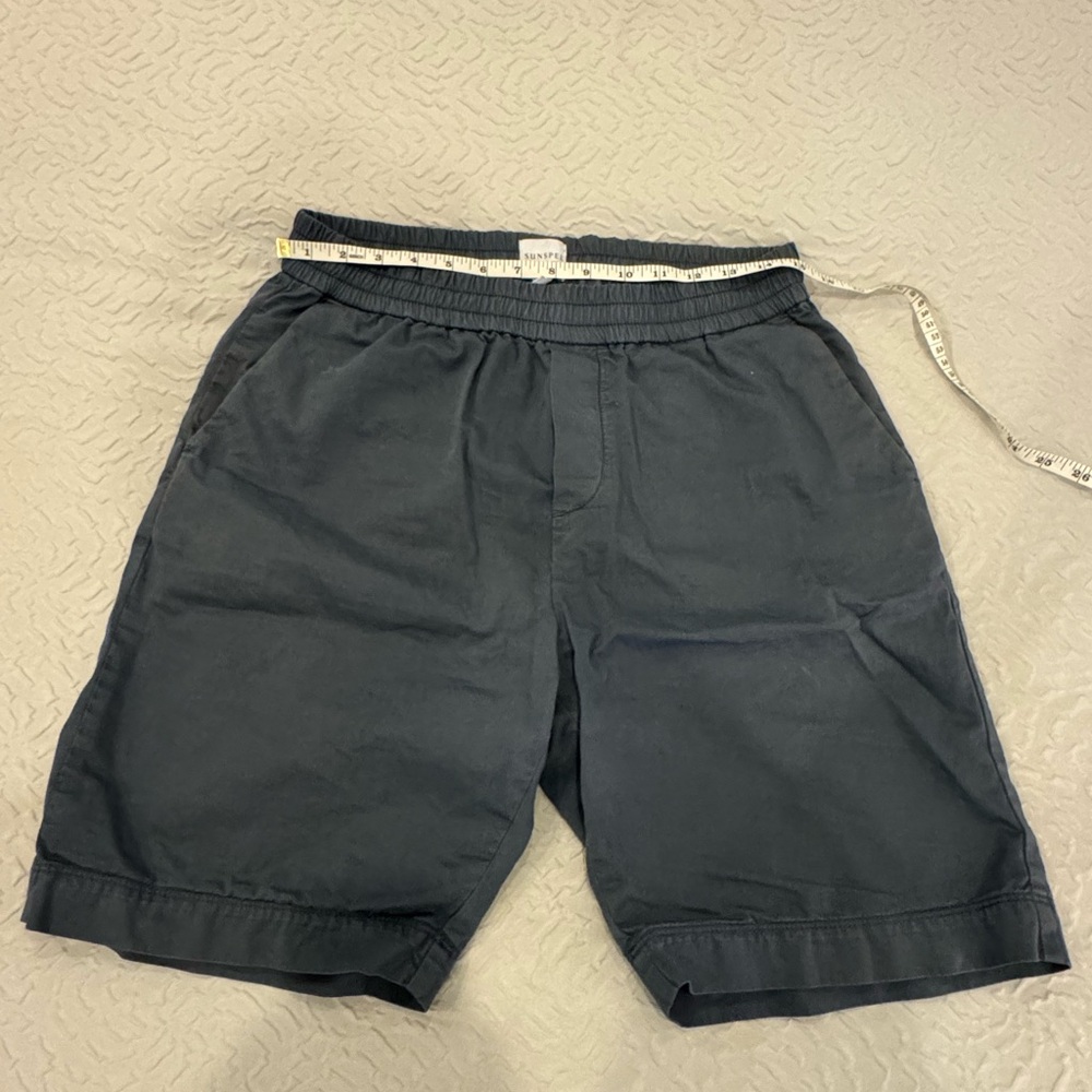 Sunspel navy shorts